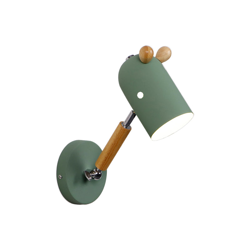 Skørter | Metal and Wooden Trojan Wall Lamp Rotatable 1 Bulb Nordic Style Wall Lamp for Porch Hall.