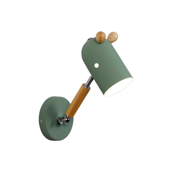 Skørter | Metal and Wooden Trojan Wall Lamp Rotatable 1 Bulb Nordic Style Wall Lamp for Porch Hall.