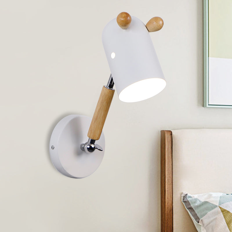 Skørter | Metal and Wooden Trojan Wall Lamp Rotatable 1 Bulb Nordic Style Wall Lamp for Porch Hall.