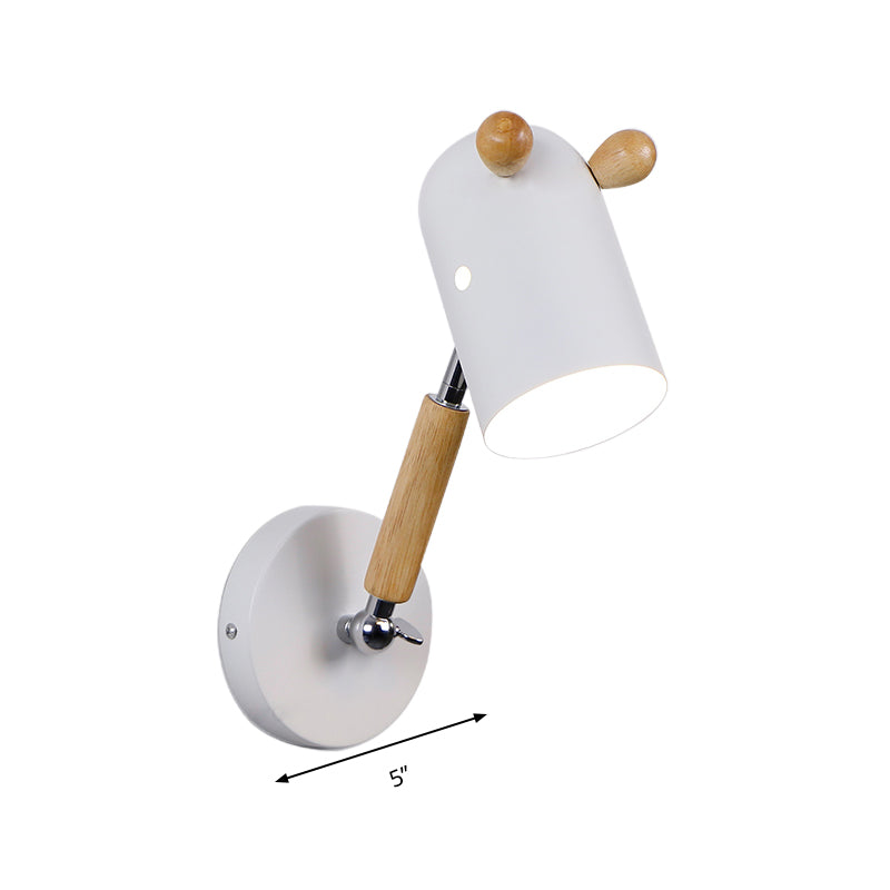 Skørter | Metal and Wooden Trojan Wall Lamp Rotatable 1 Bulb Nordic Style Wall Lamp for Porch Hall.