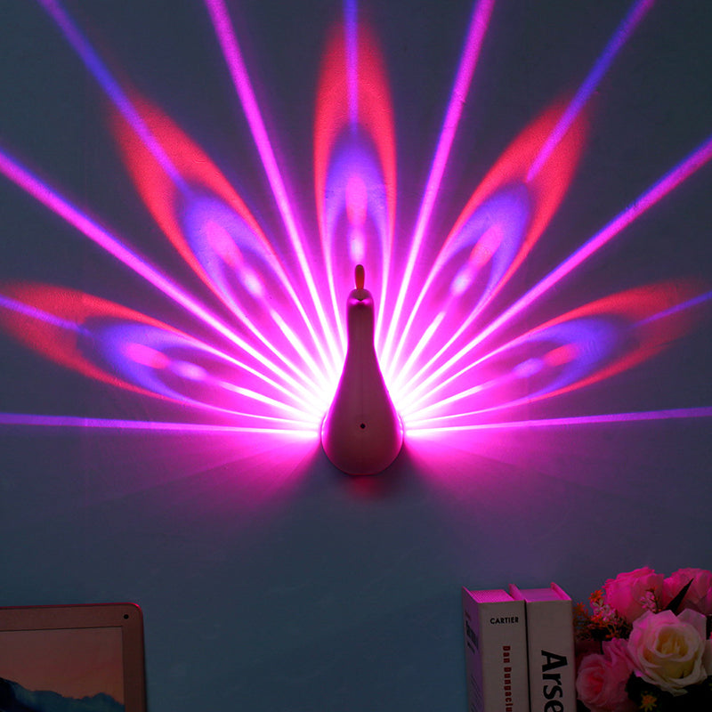 Skørter | Creative Animal Peacock Night Light Energy-Saving LED Wall Lamp for Hallway Kids Room