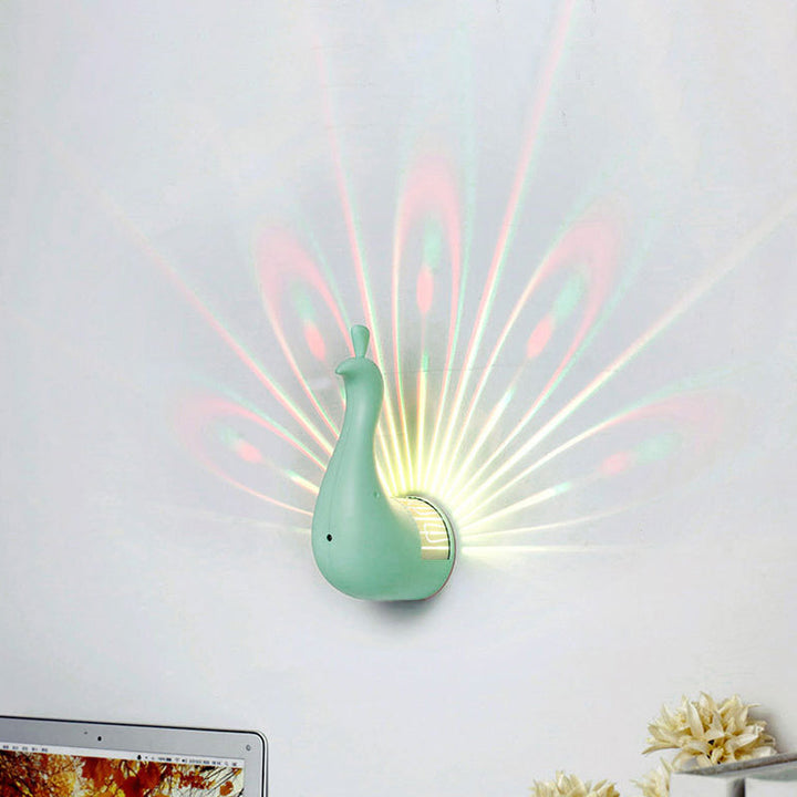 Skørter | Creative Animal Peacock Night Light Energy-Saving LED Wall Lamp for Hallway Kids Room