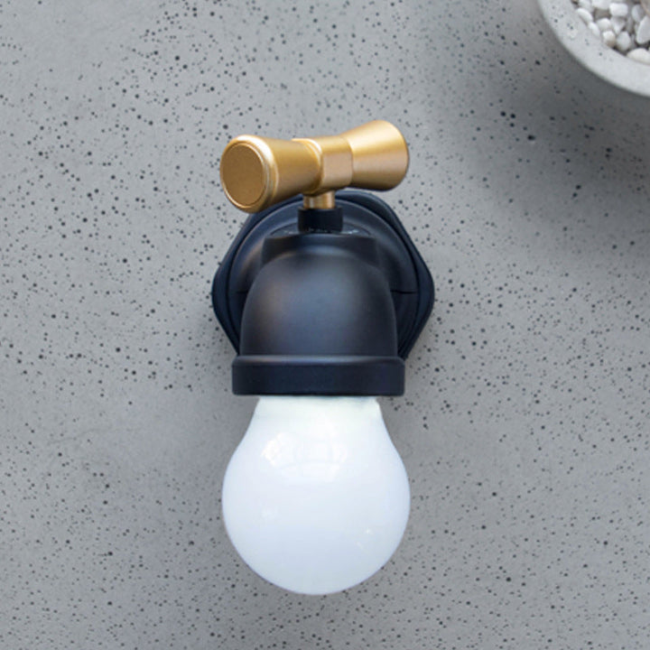 Skørter | Modern LED Wall Light Faucet Shape One Light Metal Night Light for Bathroom