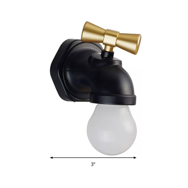 Skørter | Modern LED Wall Light Faucet Shape One Light Metal Night Light for Bathroom