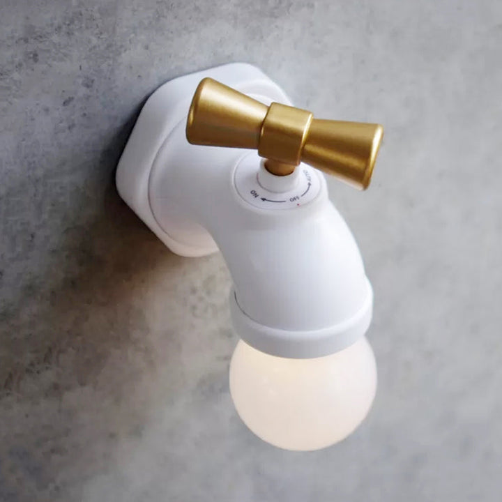 Skørter | Modern LED Wall Light Faucet Shape One Light Metal Night Light for Bathroom