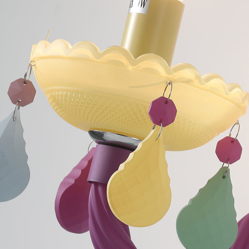 Skørter | Children's Wall Lamp with Bell & Drop Decorative Glass in Multiple Colors for the Nursery