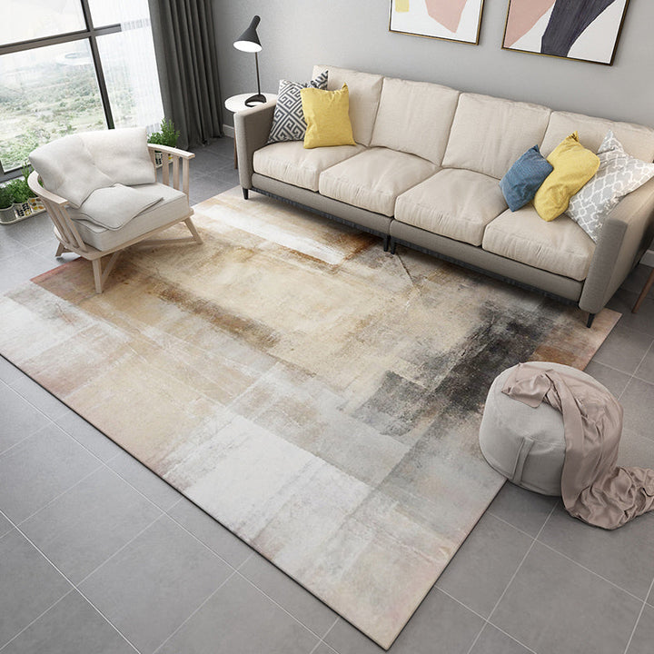 Lisslune | Unique Abstract Rug Modernism Rug Polyester Machine Washable Non-Slip Pet Friendly Carpet for Living Room