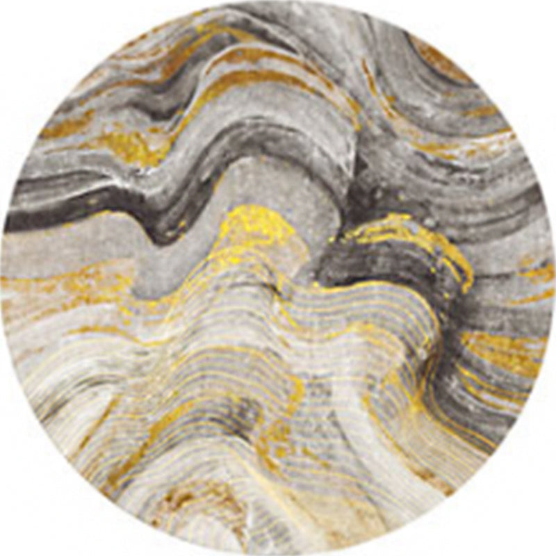 Lisslune | Creative Northern Rug Multi Color Marble Geometric Shapes Carpet Stain-Resistant Pet-Friendly Rug for Living Room