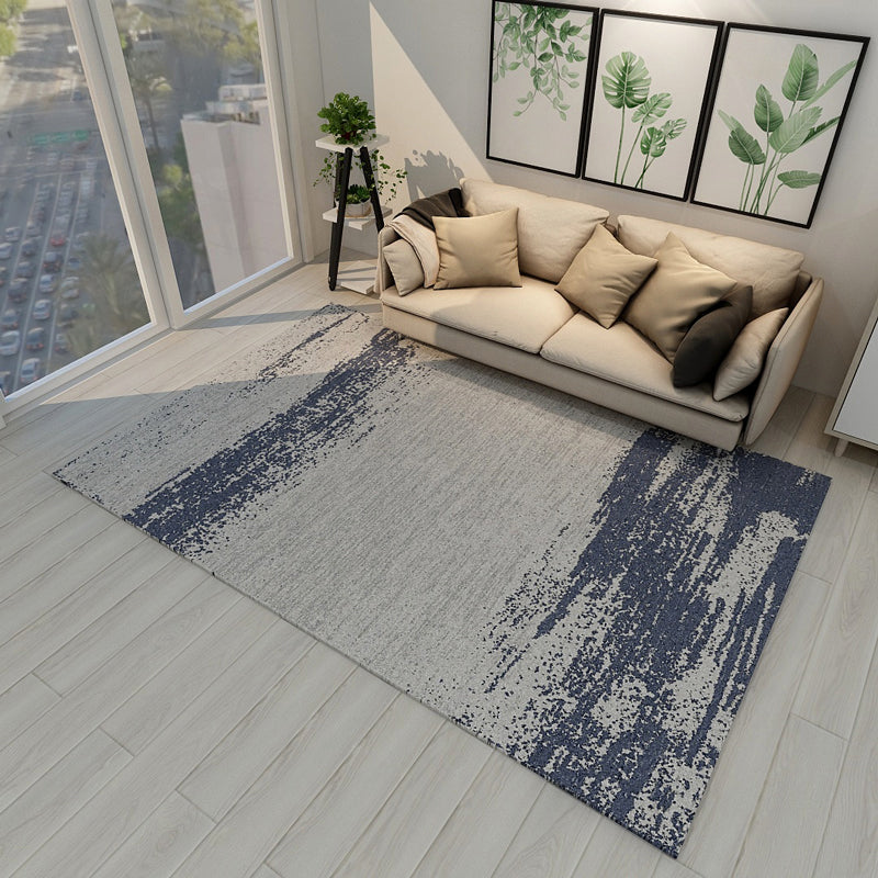 Lisslune | Industrial Rustic Surface Look Carpet Dark Color Polyester Area Rug Stain Resistant Non-Slip Rug for Living Room