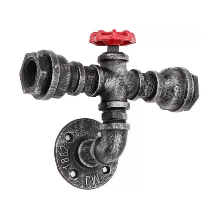 Skørter | Iron Silver/Bronze Wall Lamp Pipeline Head 2-Light Industrial Wall Lighting Ideas for Bistro