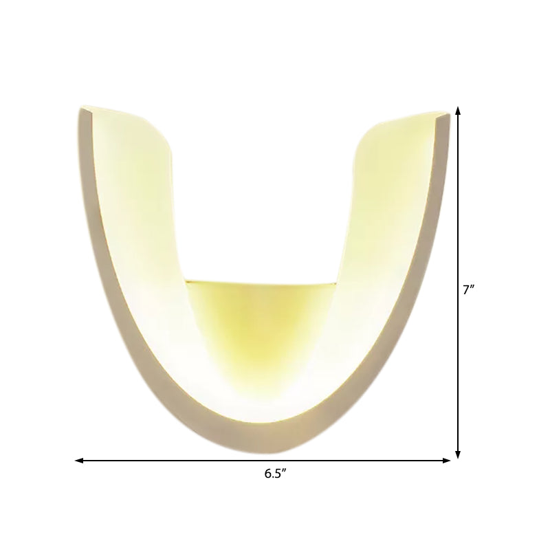 Skørter | Modern Half-Round Wall Light Acrylic White Finish LED Wall Light for the Office