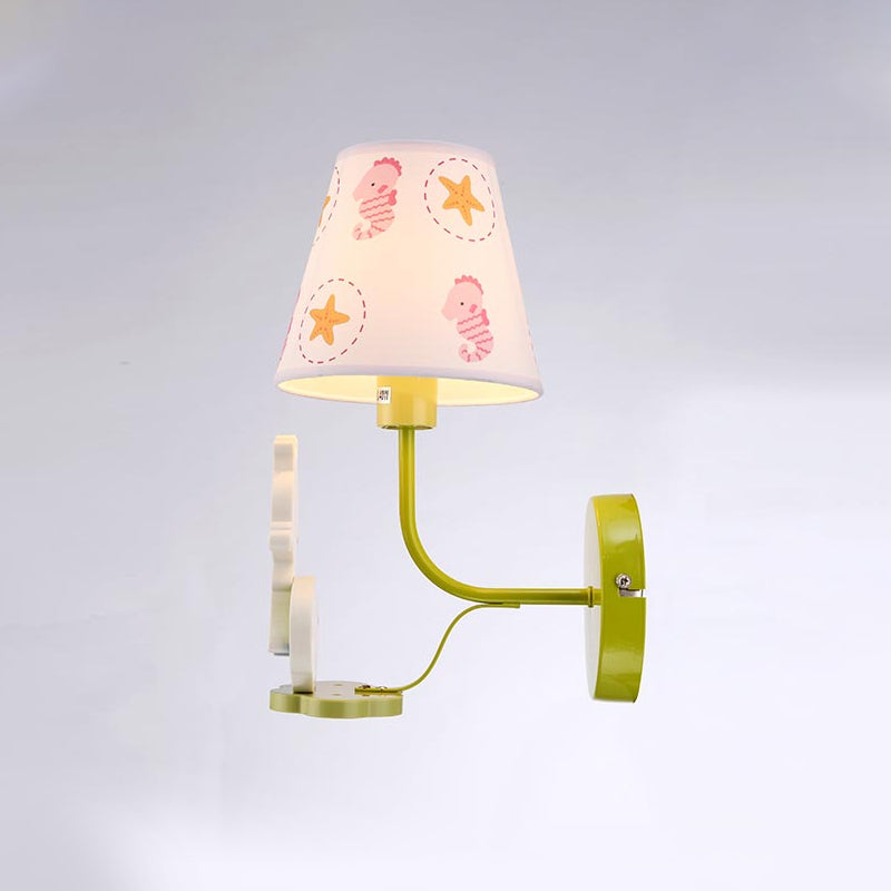 Skørter | Wooden Princess Wall Lamp with Seahorse Girls Bedroom 1 Main Cartoons Wall Lamp