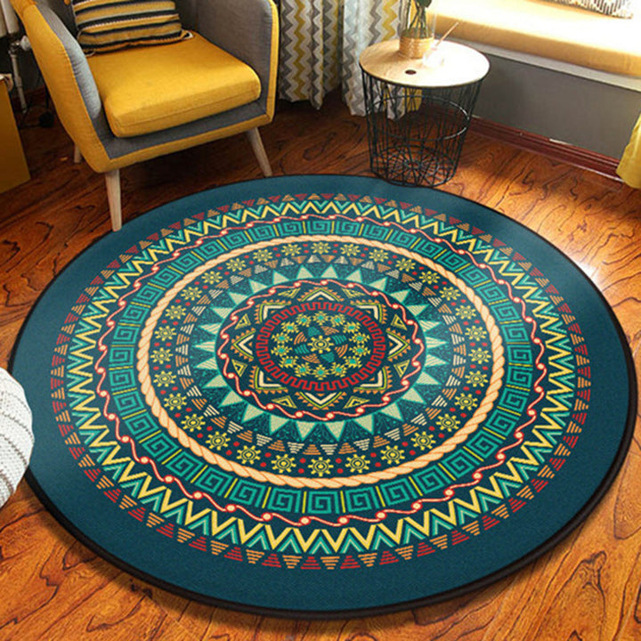 Lisslune | Vintage Southwestern Carpet Light Green Americana Carpet Polyester Machine Washable Carpet for Living Room