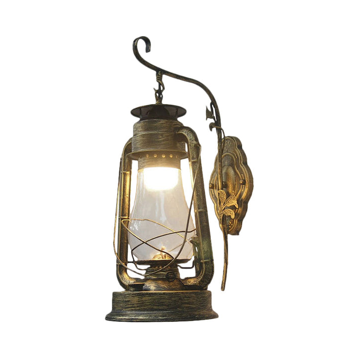 Lisslune | 1 Bulb Kerosene Wall Mounted Light Fixture Coastal Style Black/Bronze/Copper Clear Glass Lighting