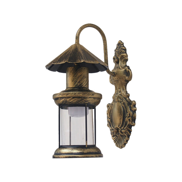 Skørter | Single-layer wall lamp with kerosene shade clear glass coastal outdoor lamp in black/copper/bronze