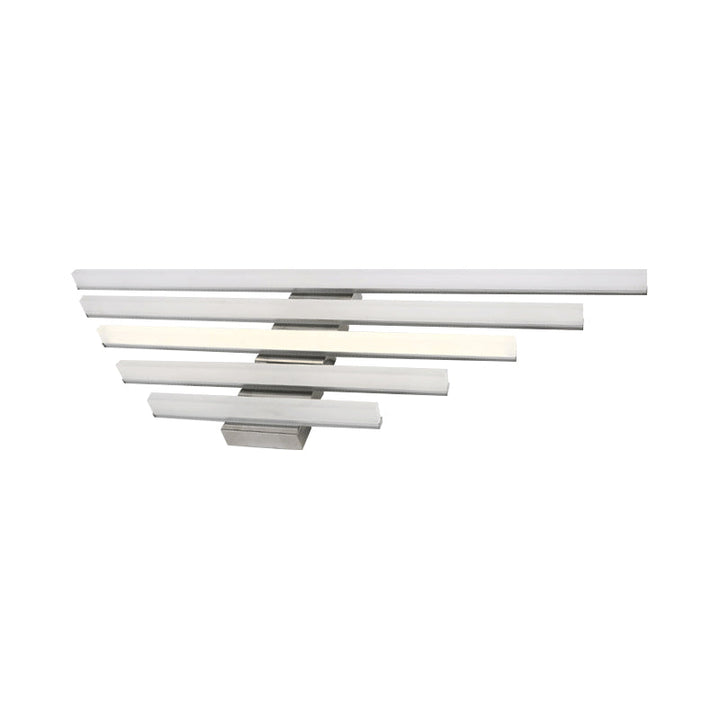 Lisslune | 16"/31.5"/47" W Acrylic Straight Makeup Lamp Minimalism Chrome LED Wall Mounted Light in Chrome