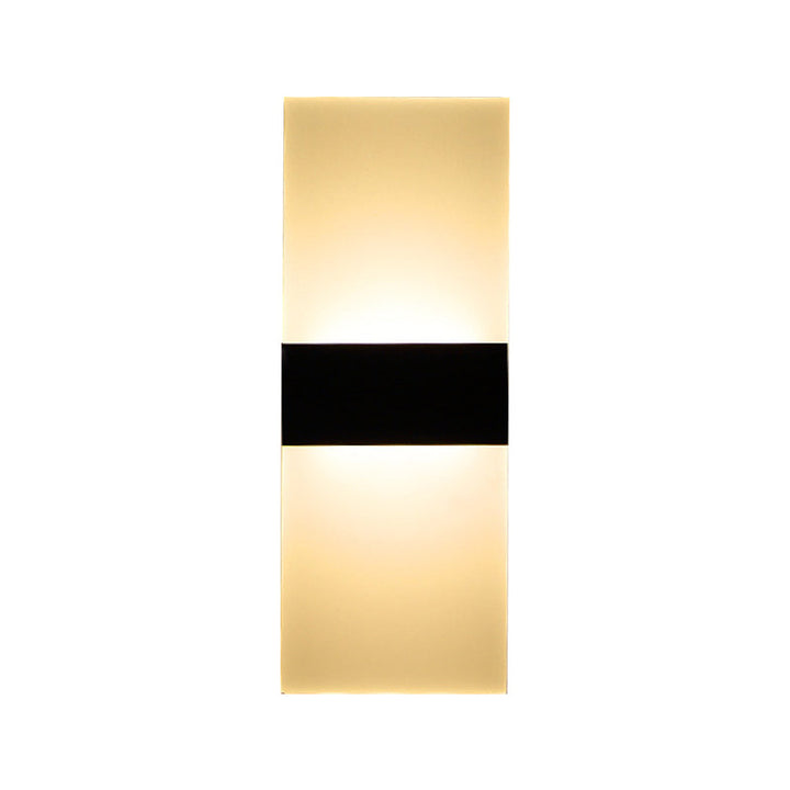 Lisslune | Black/White Rectangular LED Wall Light Minimalist Acrylic Thinnest Wall Mounted Lamp in Warm/White Light, 11.5"/16" B