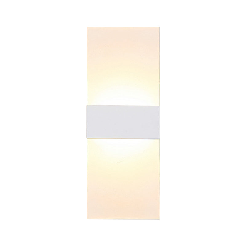 Lisslune | Black/White Rectangular LED Wall Light Minimalist Acrylic Thinnest Wall Mounted Lamp in Warm/White Light, 11.5"/16" B