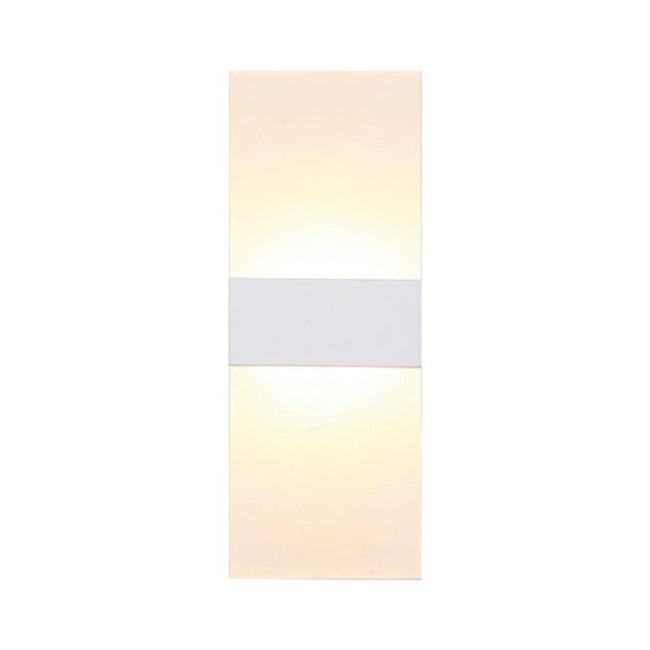 Lisslune | Black/White Rectangular LED Wall Light Minimalist Acrylic Thinnest Wall Mounted Lamp in Warm/White Light, 11.5"/16" B