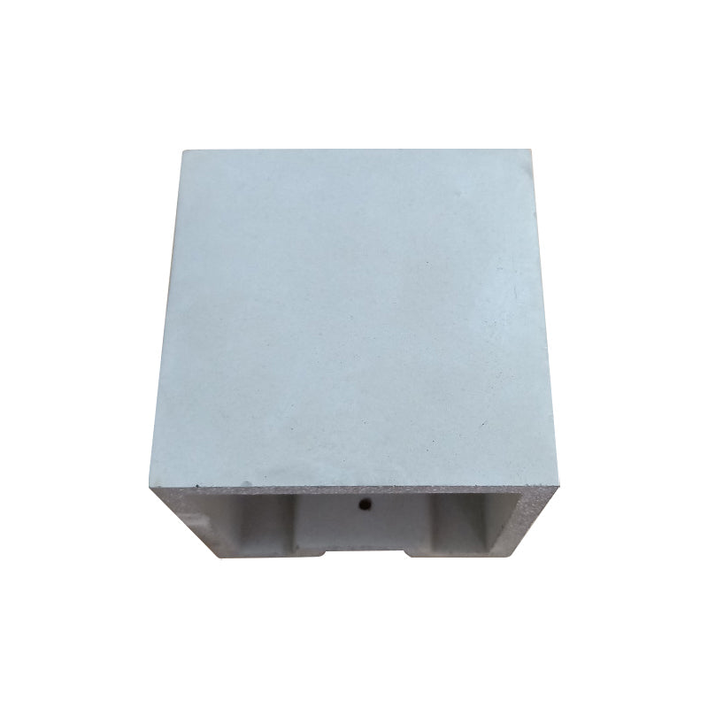 Lisslune | Cube/Cuboid Cement Flush Mount Wall Light Nordic 1 Head Gray Up Down Sconces Light for Stairs, 4"/5"/7" Wide