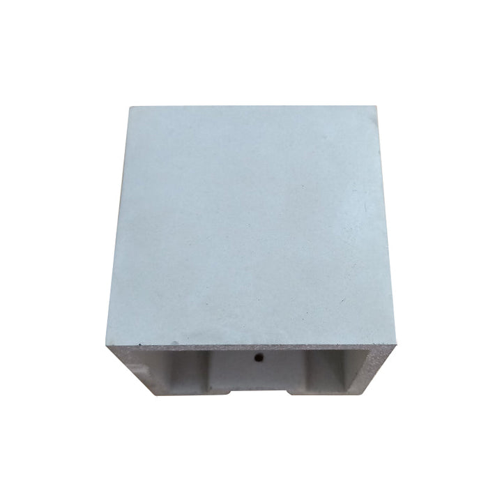 Lisslune | Cube/Cuboid Cement Flush Mount Wall Light Nordic 1 Head Gray Up Down Sconces Light for Stairs, 4"/5"/7" Wide