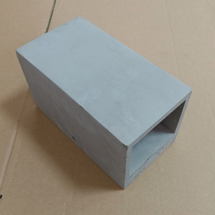 Lisslune | Cube/Cuboid Cement Flush Mount Wall Light Nordic 1 Head Gray Up Down Sconces Light for Stairs, 4"/5"/7" Wide