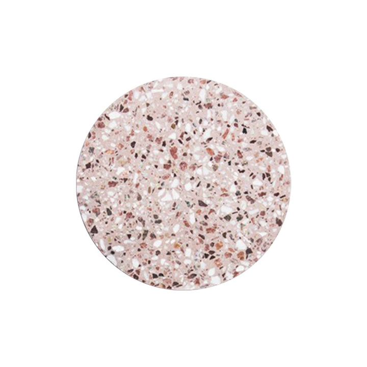 Lisslune | Disc-shaped LED wall lamp Minimalist terrazzo bedroom wall light in Pink/Blue/Black, 7"/10" B
