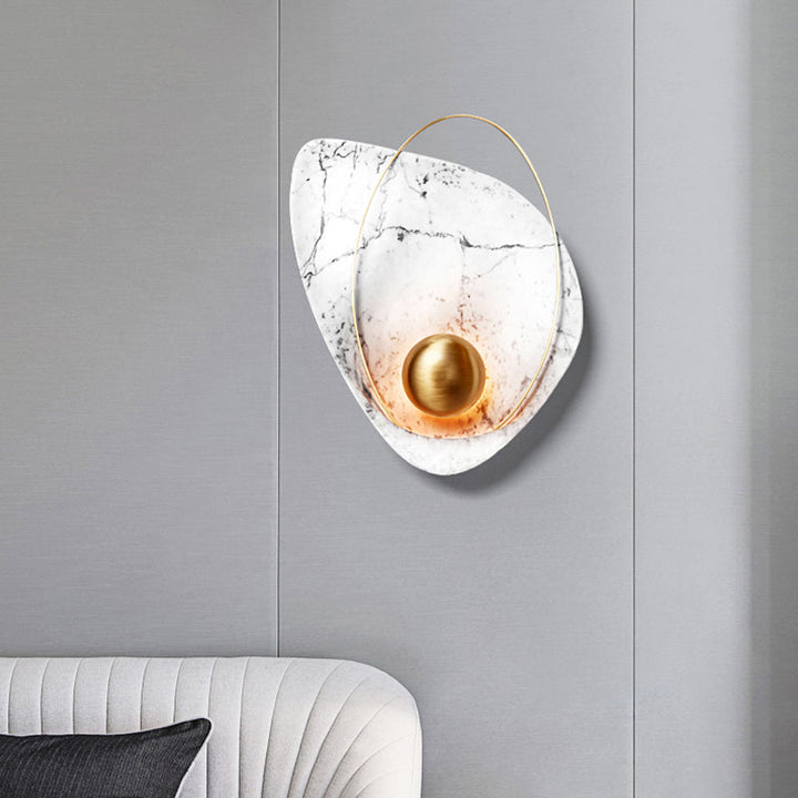 Lisslune | Drop Marble Wall Lamp Designer 1-Light Black/White Ceiling Light for Living Room