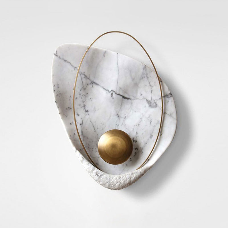 Lisslune | Drop Marble Wall Lamp Designer 1-Light Black/White Ceiling Light for Living Room