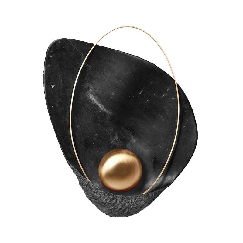 Lisslune | Drop Marble Wall Lamp Designer 1-Light Black/White Ceiling Light for Living Room