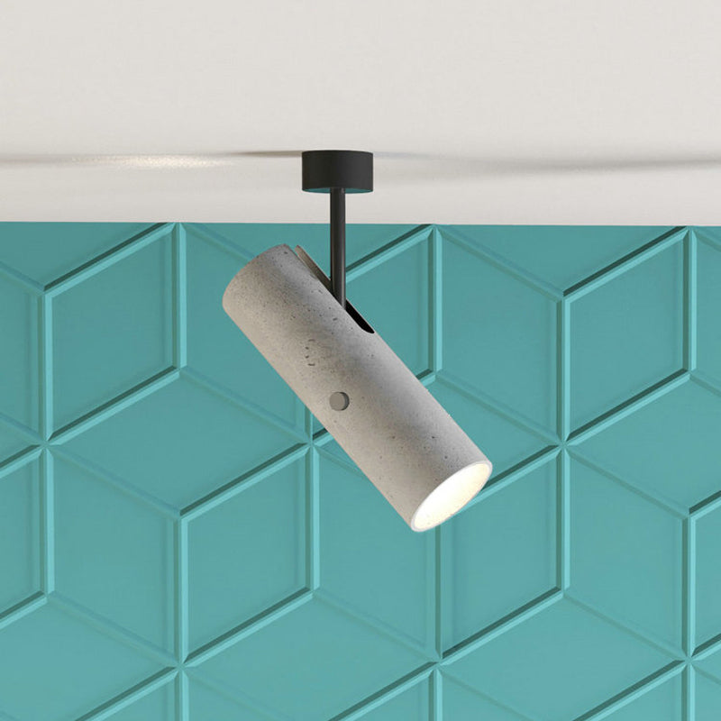 Skørter | Tube Clothing Store Wall Spotlights Cement Minimalistic LED Wall Lamp in Gray with Rotatable Connection