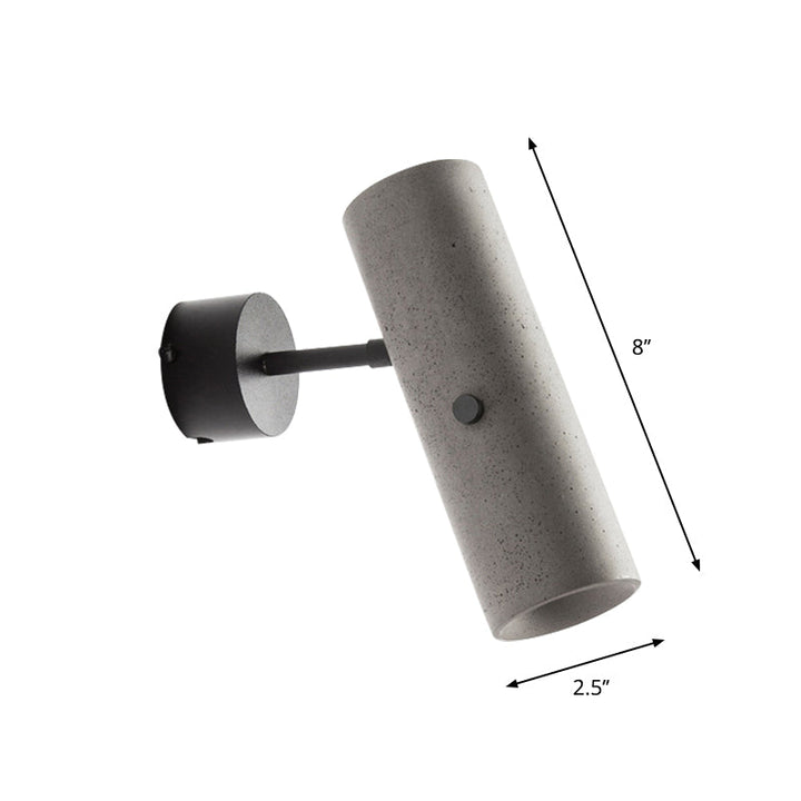 Skørter | Tube Clothing Store Wall Spotlights Cement Minimalistic LED Wall Lamp in Gray with Rotatable Connection
