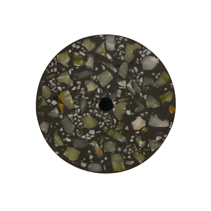 Lisslune | Terrazzo Disk LED Wall Light Art Deco Black/Red/Blue Flush Mount Wall Lamp for the Living Room
