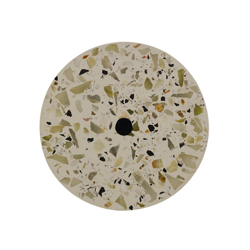 Lisslune | Terrazzo Disk LED Wall Light Art Deco Black/Red/Blue Flush Mount Wall Lamp for the Living Room