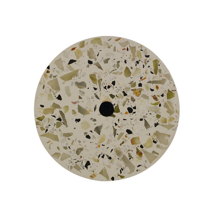 Lisslune | Terrazzo Disk LED Wall Light Art Deco Black/Red/Blue Flush Mount Wall Lamp for the Living Room
