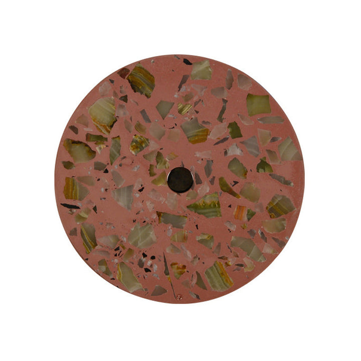 Lisslune | Terrazzo Disk LED Wall Light Art Deco Black/Red/Blue Flush Mount Wall Lamp for the Living Room