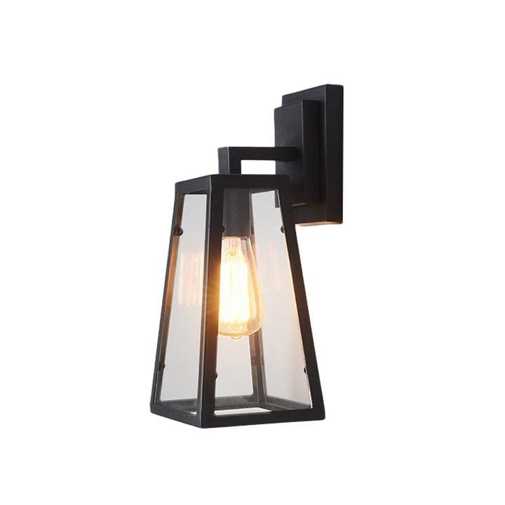 Lisslune | Iron Black Surface Wall Sconce Water Pipe/Cage/Fist-shaped 1-Bulb Industrial Style Wall Mounted Light Fixture