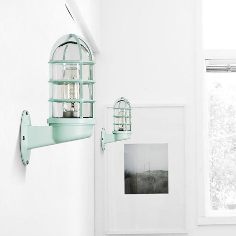 Lisslune | CageGlow - Industrial Wall Lamp with Clear Glass Housing