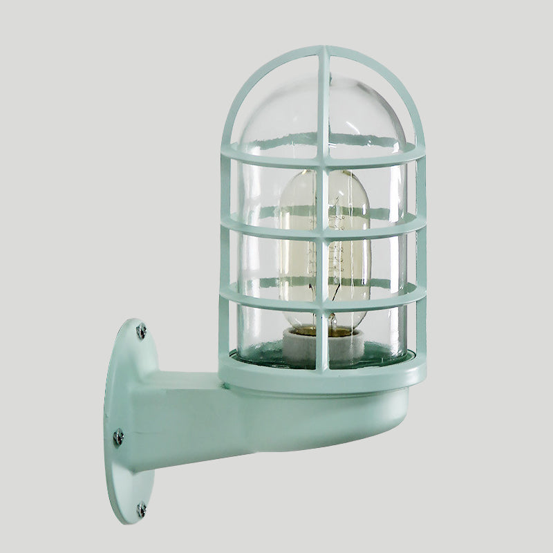 Lisslune | CageGlow - Industrial Wall Lamp with Clear Glass Housing