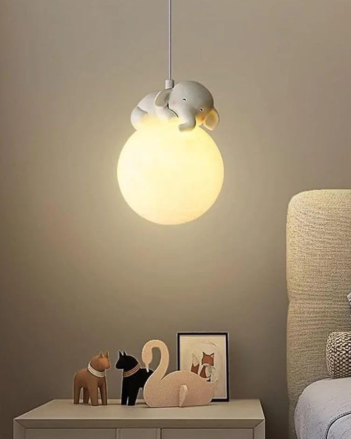 Lisslune | Cute animal-shaped moon pendant lamp - Elephant