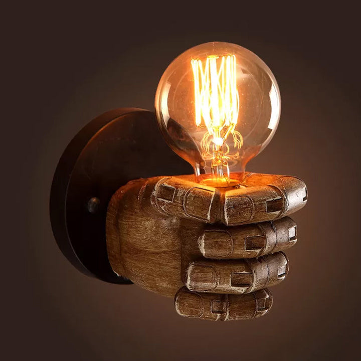 Skørter | Left/right wall lamp decorative resin 1-light brown wall mount light for hallway