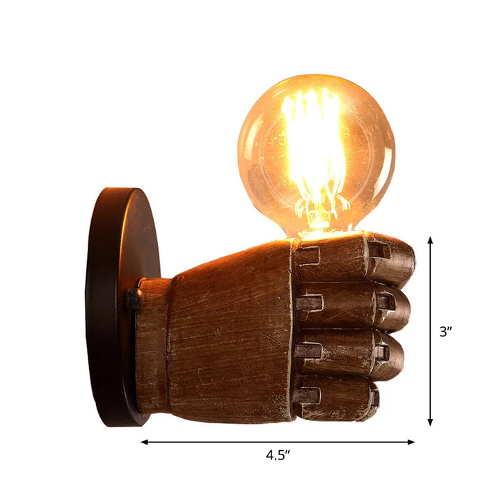 Skørter | Left/right wall lamp decorative resin 1-light brown wall mount light for hallway