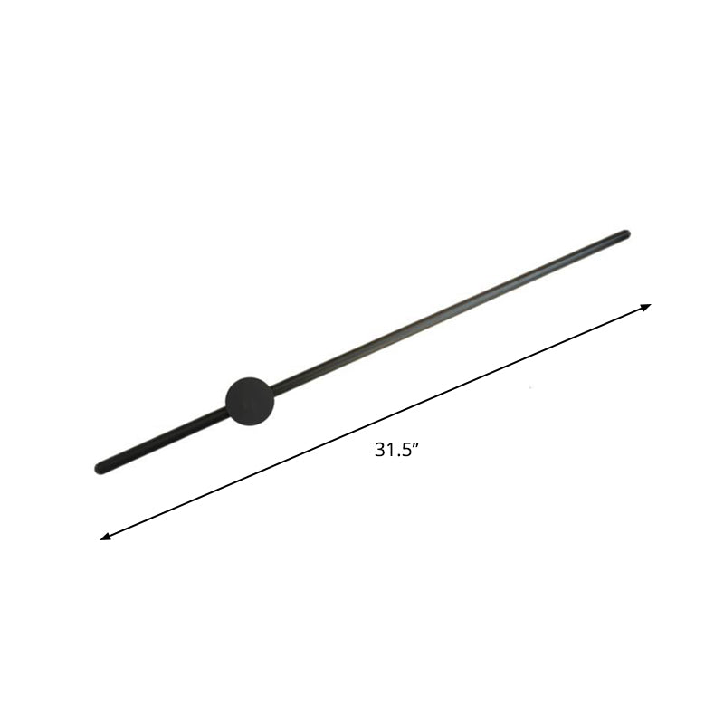 Skørter | Black Slim Rod Wall Light Minimalist 23.5"/31.5"/47" High LED Metal Wall-Mounted Lamp for Bedroom