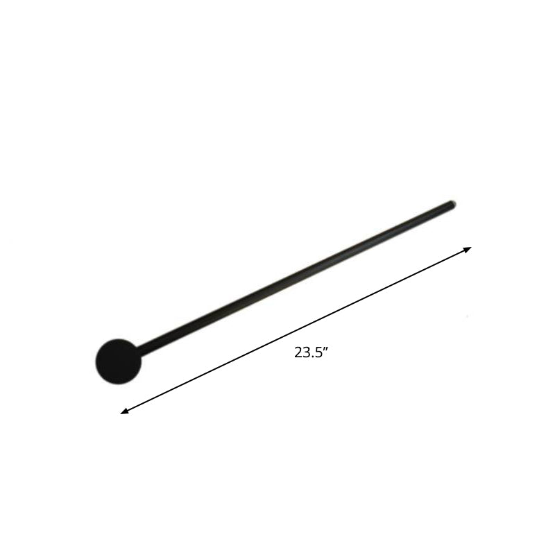Skørter | Black Slim Rod Wall Light Minimalist 23.5"/31.5"/47" High LED Metal Wall-Mounted Lamp for Bedroom