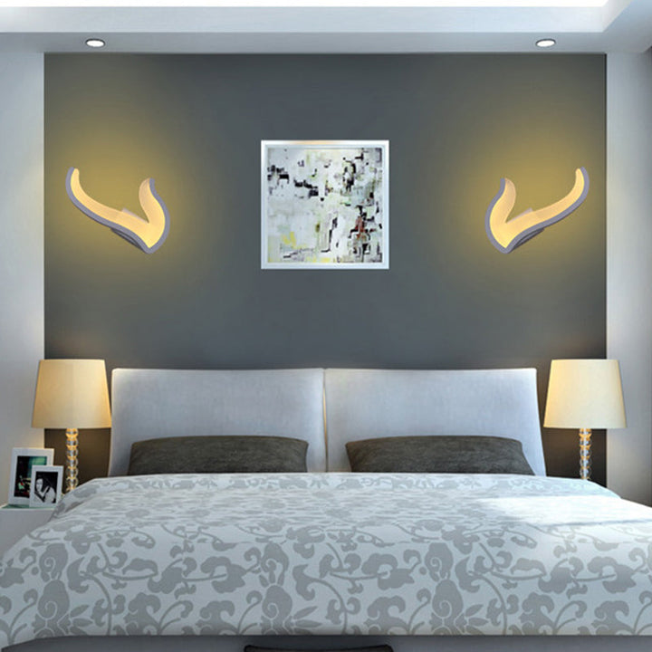 Lisslune | Diamond/Branch/Flower Acrylic LED Wall Lamp Light Minimalist White Wall Spotlight Lighting for Bedroom