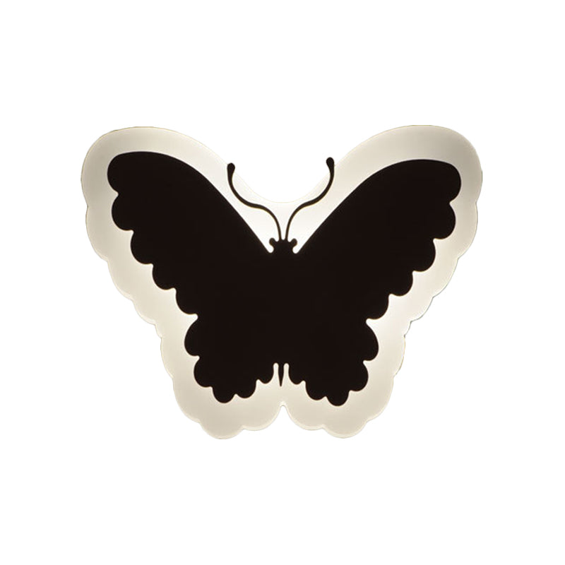Lisslune | Cartoon Apple/Leaf/Cat Small Wall Lamp Acrylic Children's Bedroom LED Surface Mount Wall Light in White