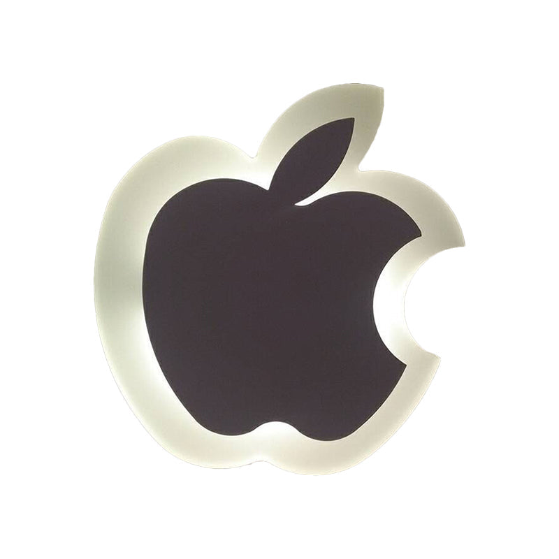 Lisslune | Cartoon Apple/Leaf/Cat Small Wall Lamp Acrylic Children's Bedroom LED Surface Mount Wall Light in White
