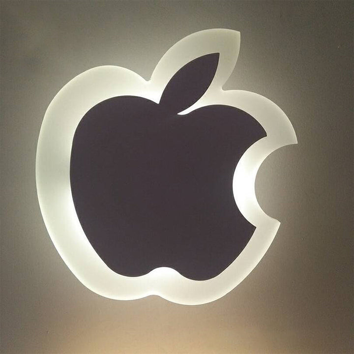 Lisslune | Cartoon Apple/Leaf/Cat Small Wall Lamp Acrylic Children's Bedroom LED Surface Mount Wall Light in White