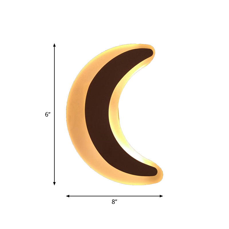 Lisslune | Cartoon Apple/Leaf/Cat Small Wall Lamp Acrylic Children's Bedroom LED Surface Mount Wall Light in White