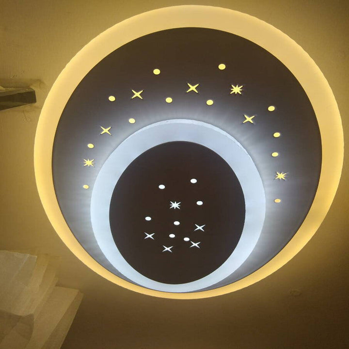 Lisslune | Triangle/Rhombus/Star Thin Wall Lamp Modern Acrylic Bedroom LED Starry Sky Ceiling Light in White